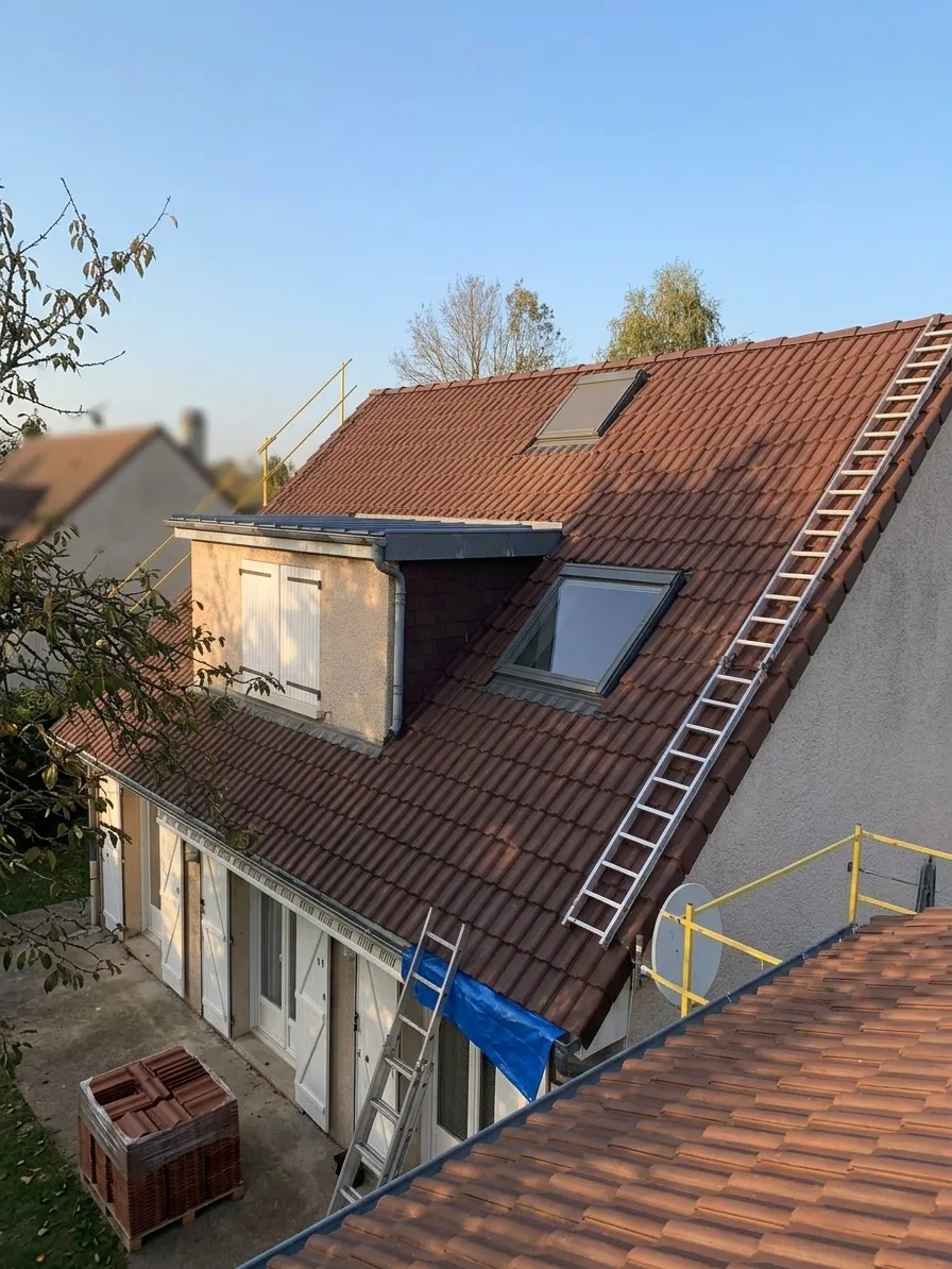 Démoussage de toiture à Chelles