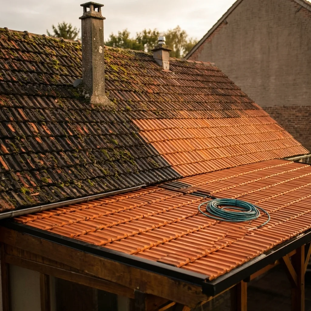 Démoussage de toiture à Chelles
