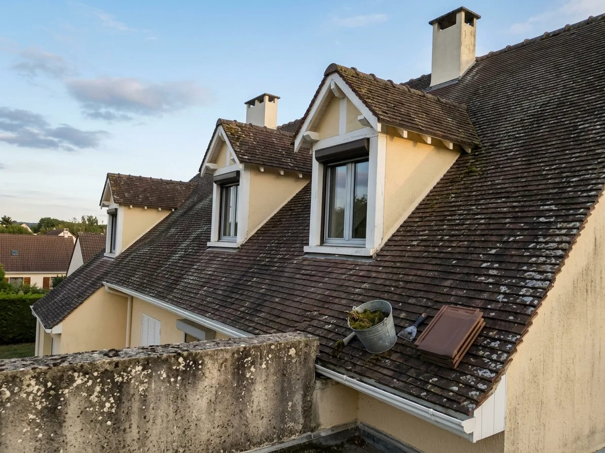 Démoussage de toiture à Chelles