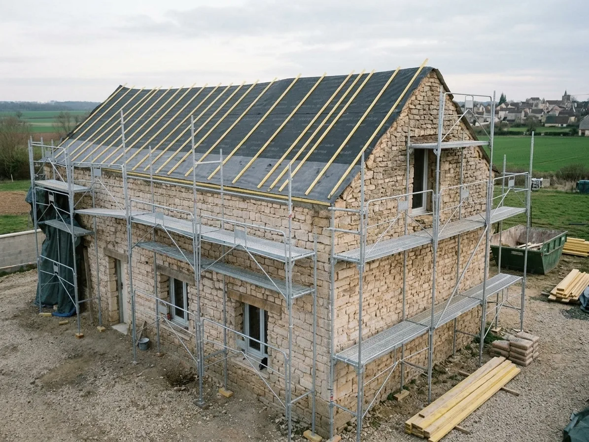Réfection complète de toiture à Chelles