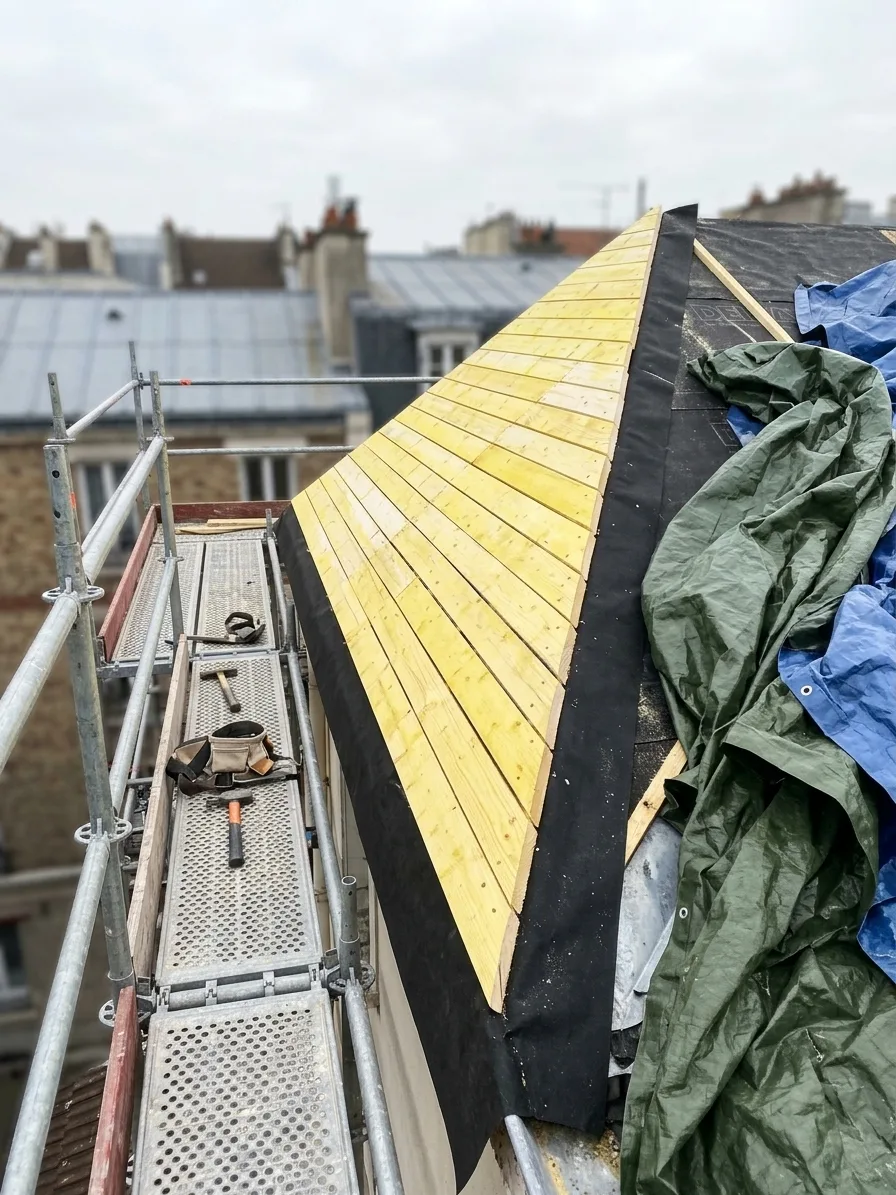 Réfection complète de toiture à Chelles